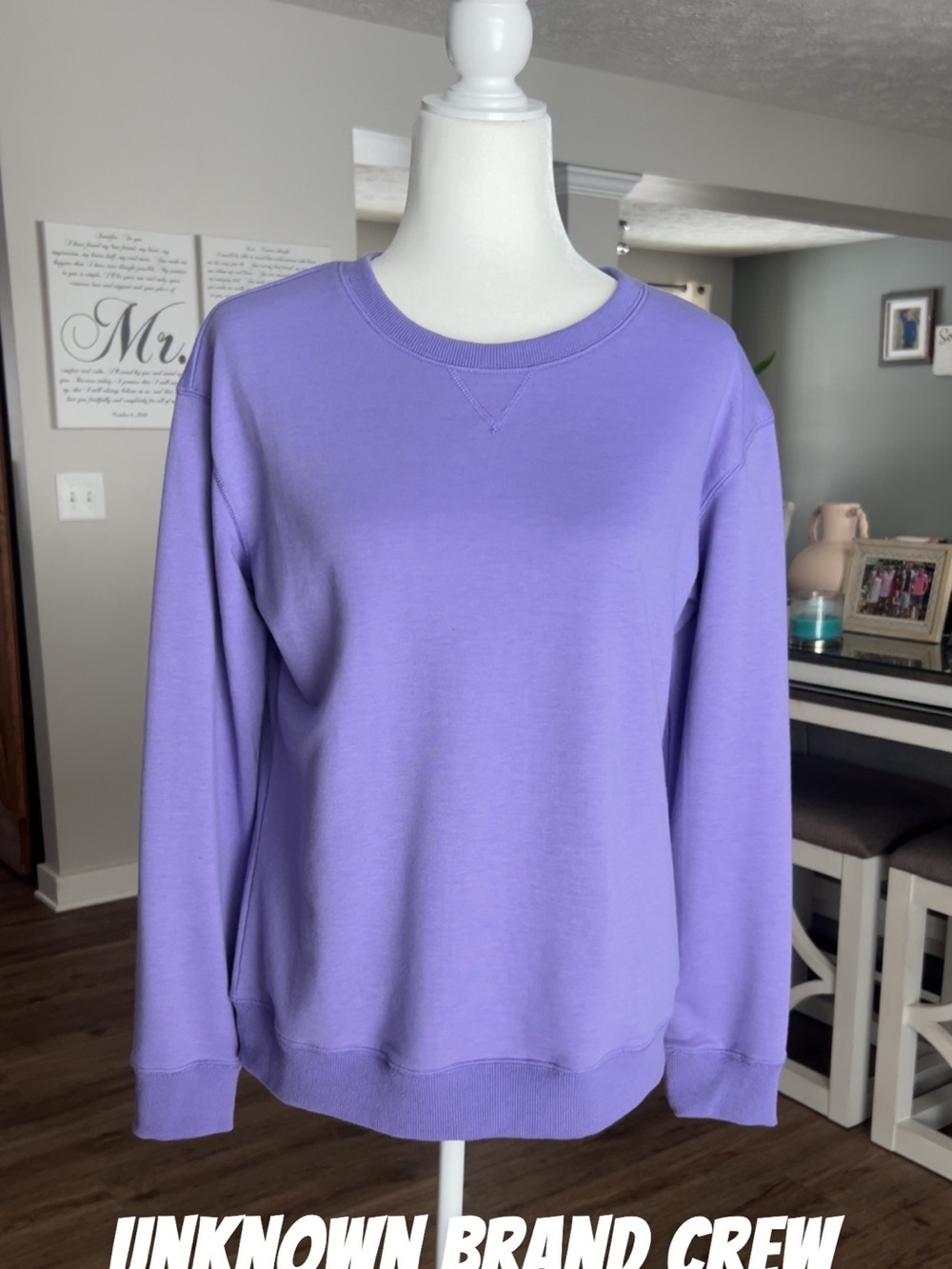 Unknown Brand Lilac Crewneck Sweatshirt